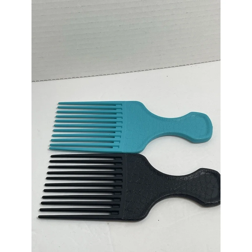 Goody 2 Hair Picks Plastic Comb Lift Black Teal Vintage
